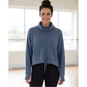 Sweaty Betty Restful Bouclé Funnel Neck Sweatshirt Size Small
